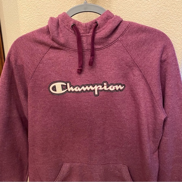 CHAMPION Women Purple Hoodie Sweatshirt Size Small - Picture 2 of 7
